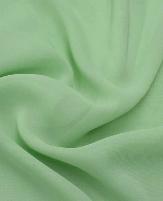  Последний отрез-3м Ткань Шифон 10020 цвет зеленый картинка 1