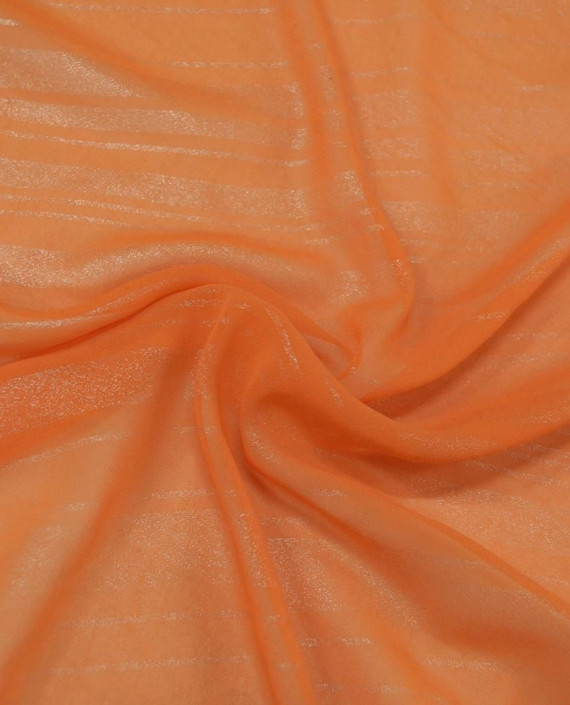 Шифон однотонный c Напылением 0497 цвет оранжевый полоска картинка