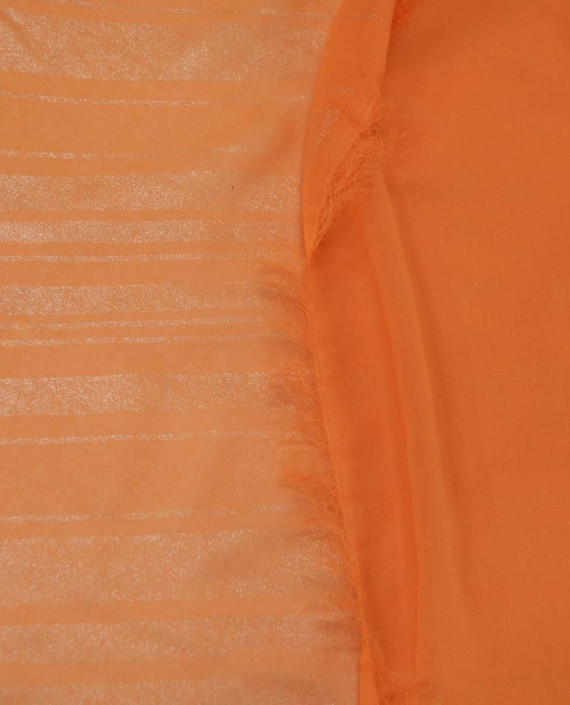 Шифон однотонный c Напылением 0497 цвет оранжевый полоска картинка 1