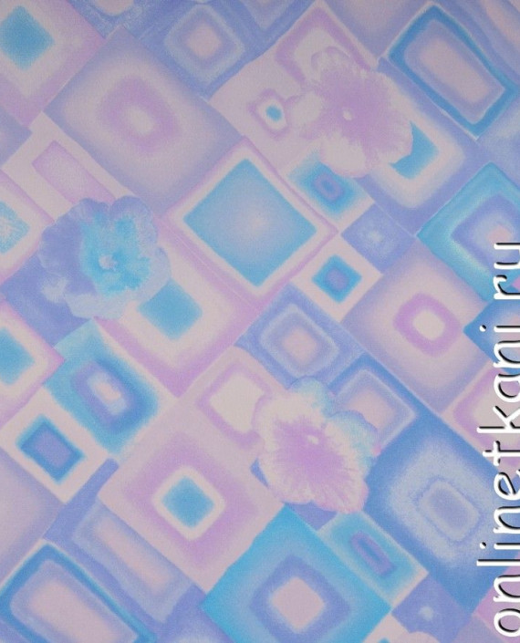 Ткань Шифон Набивной 0217 цвет разноцветный геометрический картинка