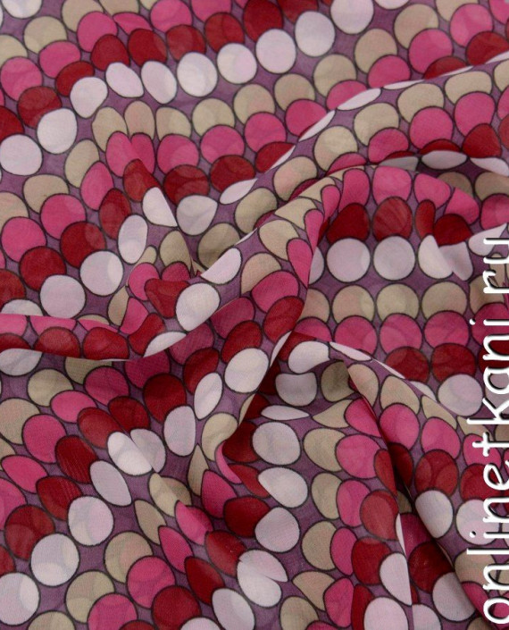 Ткань Шифон Набивной 0229 цвет разноцветный геометрический картинка 2