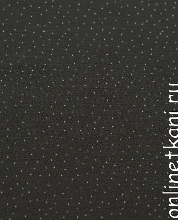 Ткань Шифон Набивной 0259 цвет серый в горошек картинка 2