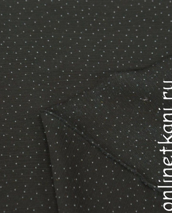 Ткань Шифон Набивной 0259 цвет серый в горошек картинка