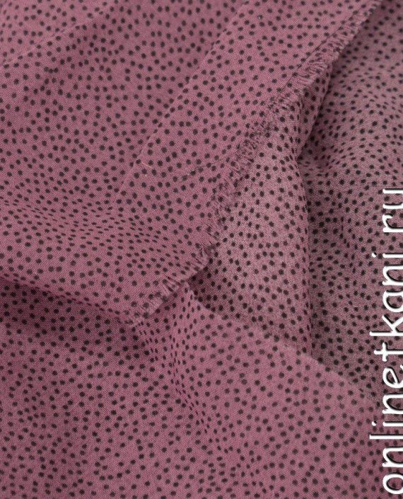 Ткань Шифон Набивной 0273 цвет бордовый в горошек картинка