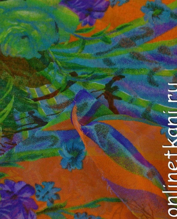 Ткань Шифон Набивной 0282 цвет разноцветный абстрактный картинка
