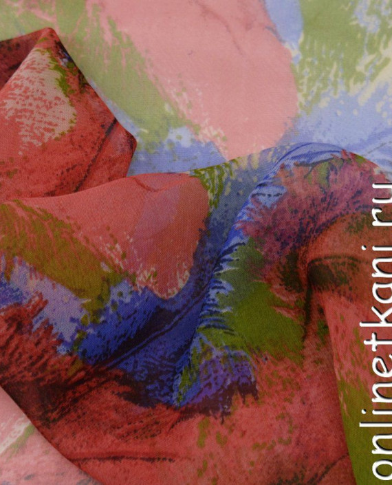 Ткань Шифон Набивной 0322 цвет разноцветный абстрактный картинка