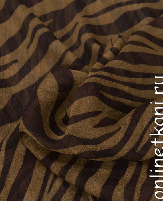 Ткань Шифон Набивной 0348 цвет разноцветный леопардовый картинка 1