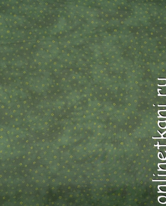 Ткань Шифон Набивной 0401 цвет зеленый абстрактный картинка 2
