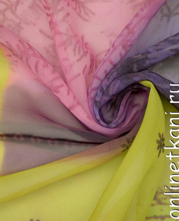 Ткань Шифон Набивной 0395 цвет разноцветный абстрактный картинка