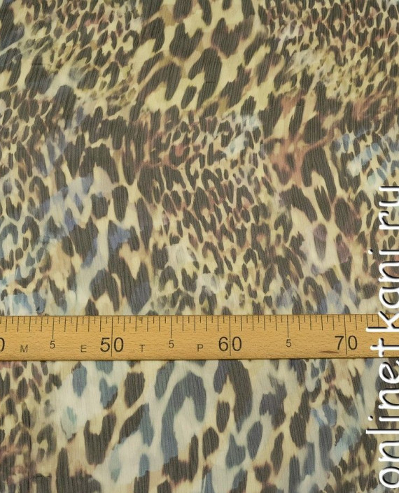 Ткань Шифон Набивной 0392 цвет разноцветный леопардовый картинка 2