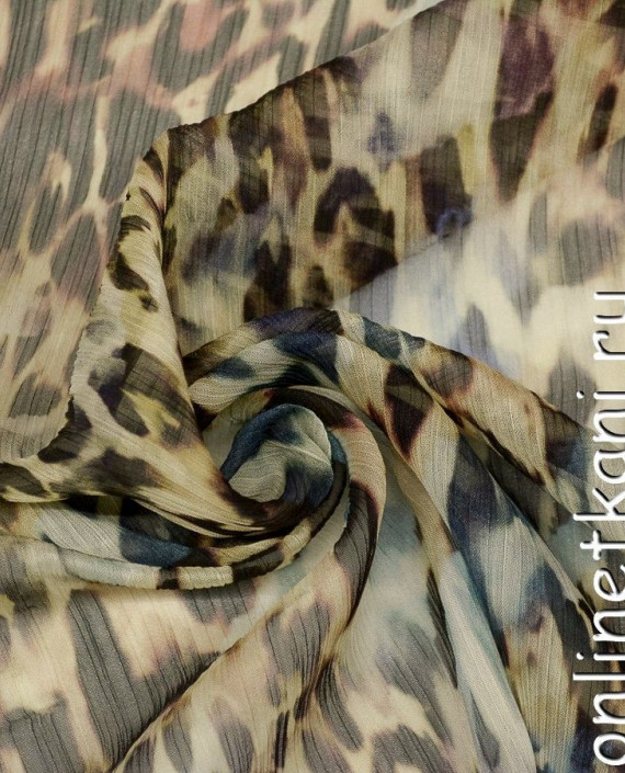 Ткань Шифон Набивной 0392 цвет разноцветный леопардовый картинка