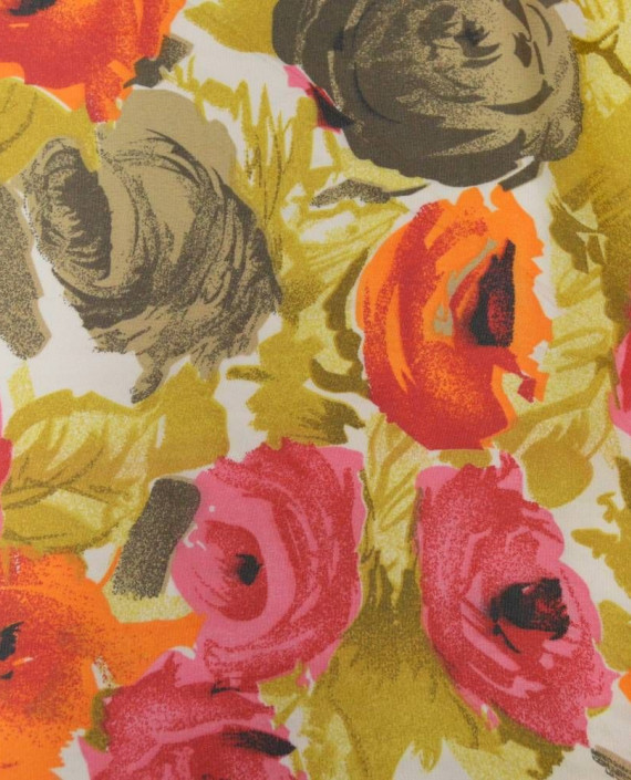 Ткань Шифон Принт 0423 цвет разноцветный цветочный картинка