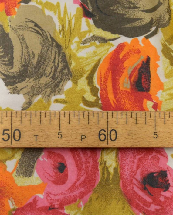 Ткань Шифон Принт 0423 цвет разноцветный цветочный картинка 2