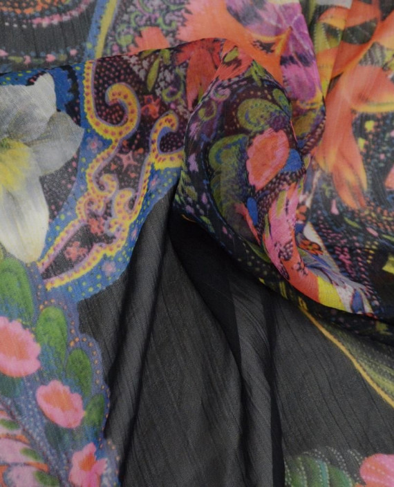 Ткань Шифон Принтованный 0430 цвет разноцветный цветочный картинка
