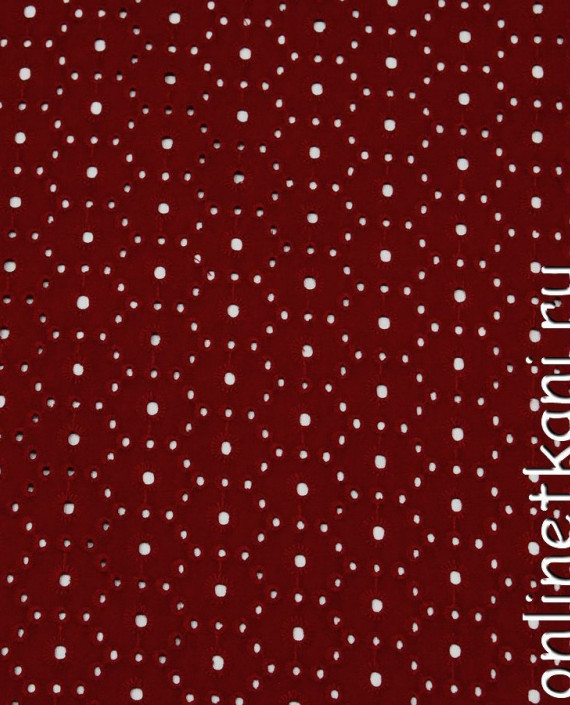 Ткань Шитье  0012 цвет бордовый геометрический картинка