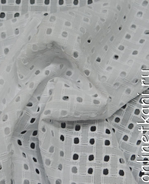 Ткань Шитье 0029 цвет белый в горошек картинка 1