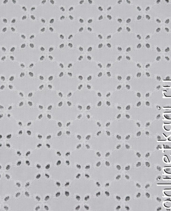 Ткань Шитье  0041 цвет белый геометрический картинка