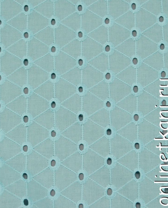 Ткань Шитье 0042 цвет бирюзовый геометрический картинка