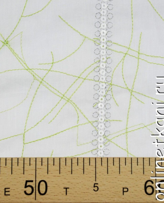 Ткань Шитье 0044 цвет белый абстрактный картинка 2