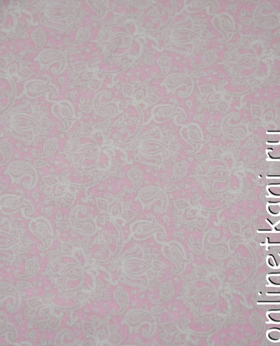 Ткань Штапель 147 цвет розовый абстрактный картинка