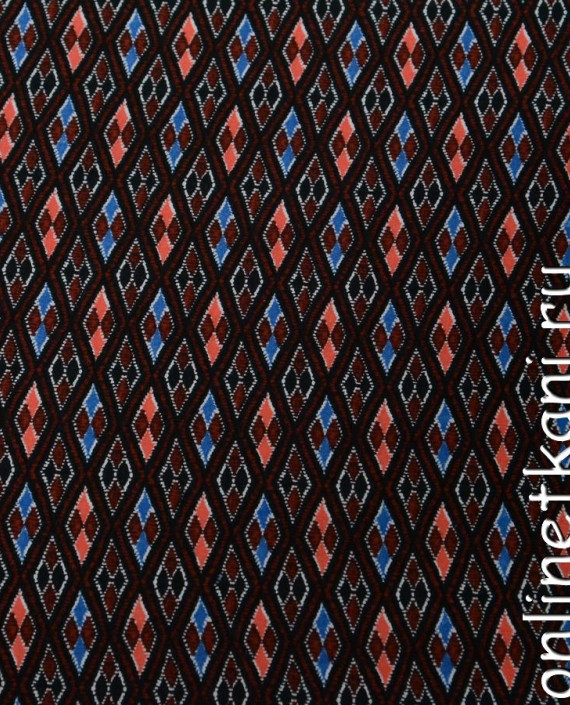 Ткань Штапель 151 цвет разноцветный геометрический картинка