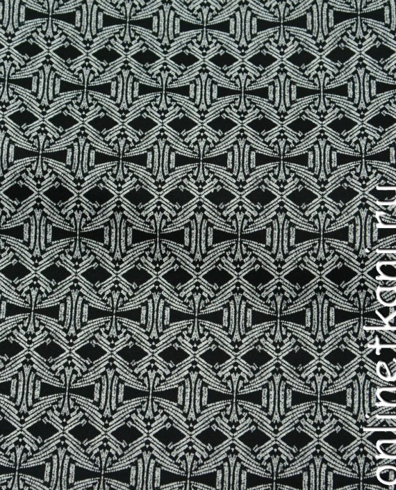 Ткань Штапель 153 цвет черный абстрактный картинка