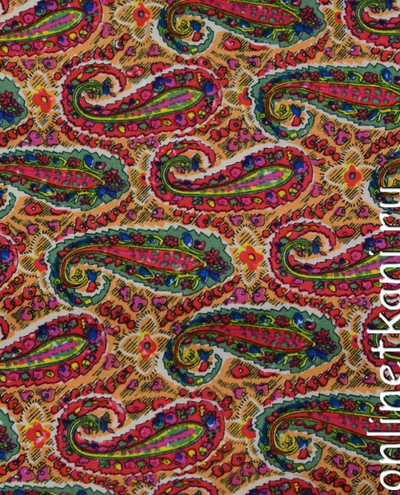 Ткань Штапель 181 цвет разноцветный абстрактный картинка