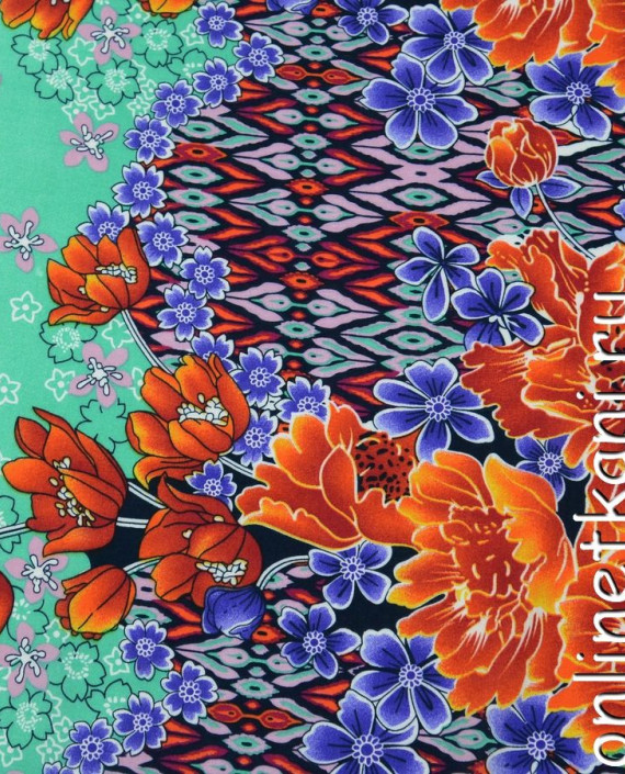 Ткань Штапель Купон 226 цвет разноцветный абстрактный картинка