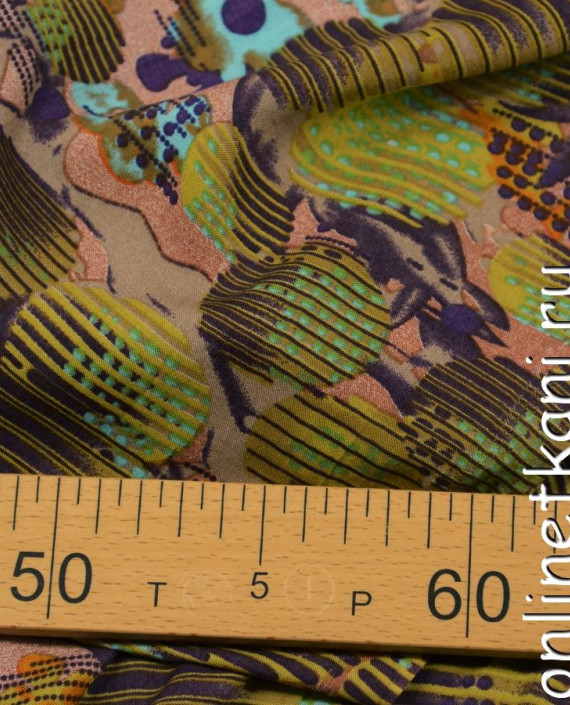 Ткань Штапель Купон 229 цвет разноцветный абстрактный картинка 1