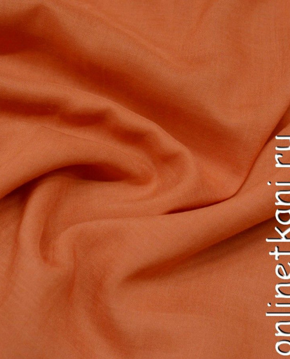 Ткань Штапель 282 цвет оранжевый картинка 1