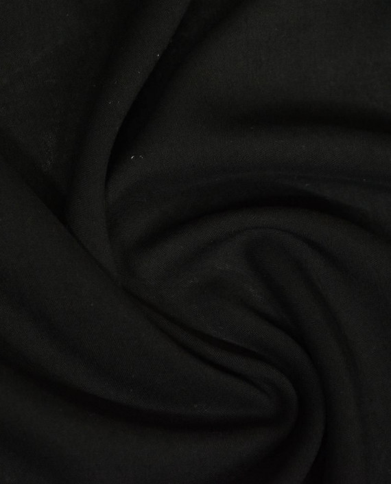 Ткань Штапель Однотонный 326 цвет черный картинка