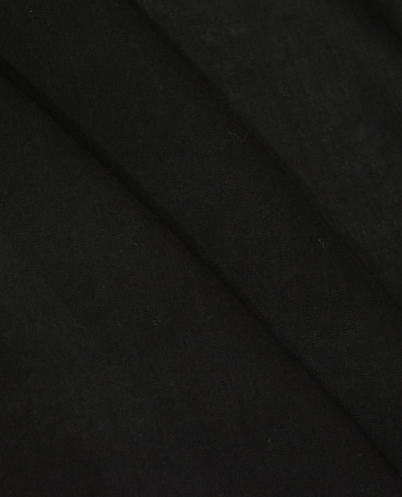Ткань Штапель Однотонный 326 цвет черный картинка 2