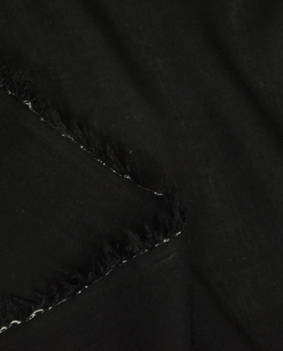 Ткань Штапель Однотонный 326 цвет черный картинка 1