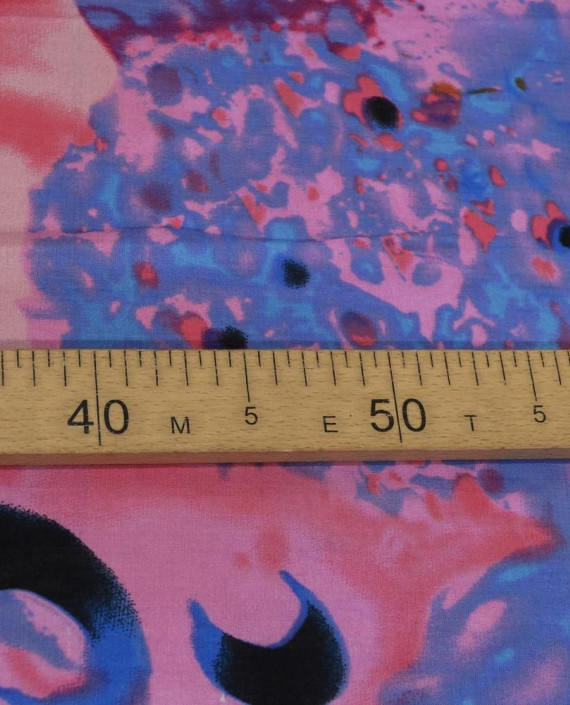 Последний отрез-2.4м Ткань Штапель Принт  1328 цвет разноцветный цветочный картинка 1