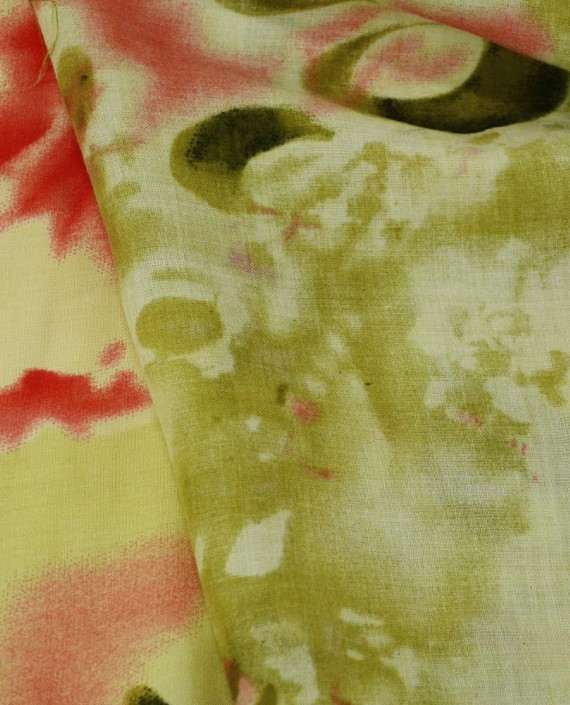 Ткань Штапель Принт   330 цвет разноцветный цветочный картинка 1