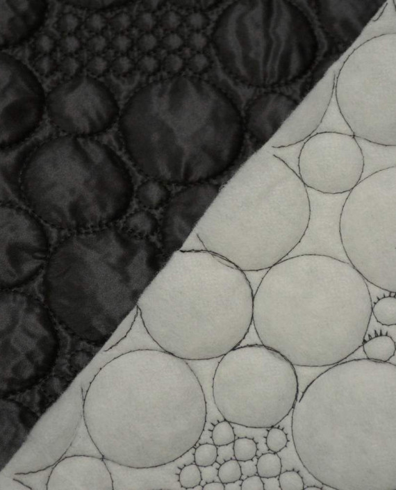 Ткань Стеганая 028 цвет черный геометрический картинка 1