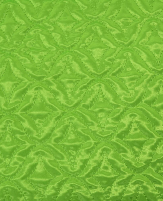 Термостеганный Атлас 089 цвет зеленый геометрический картинка