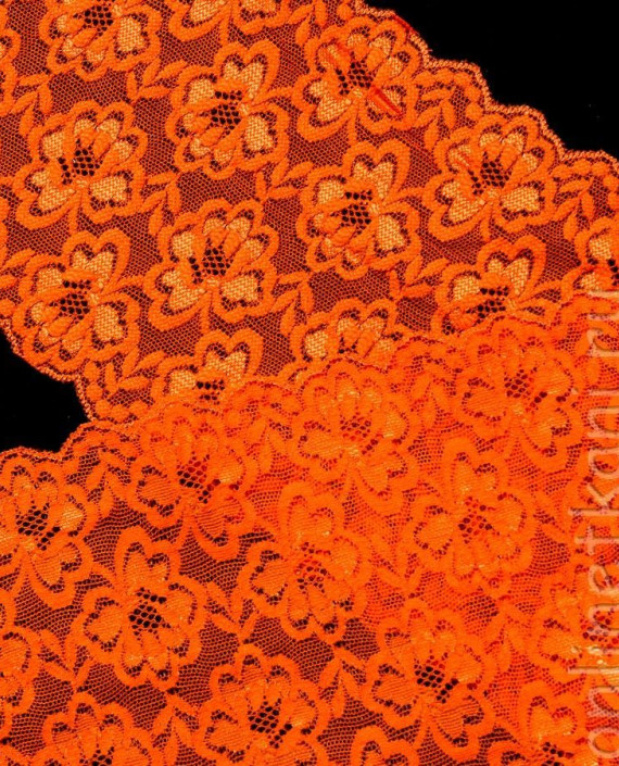 Тесьма Гипюровая 015 цвет оранжевый цветочный картинка 2