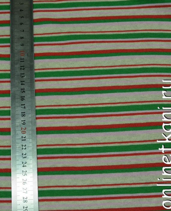Ткань Трикотаж 0026 цвет разноцветный в полоску картинка 1