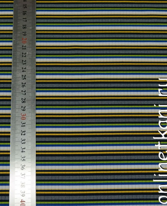 Ткань Трикотаж 0053 цвет разноцветный в полоску картинка 2