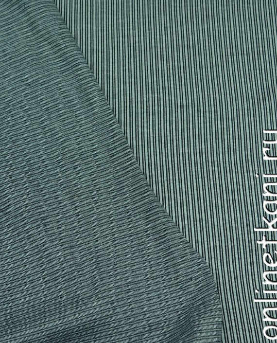 Ткань Трикотаж 0055 цвет зеленый в полоску картинка 1
