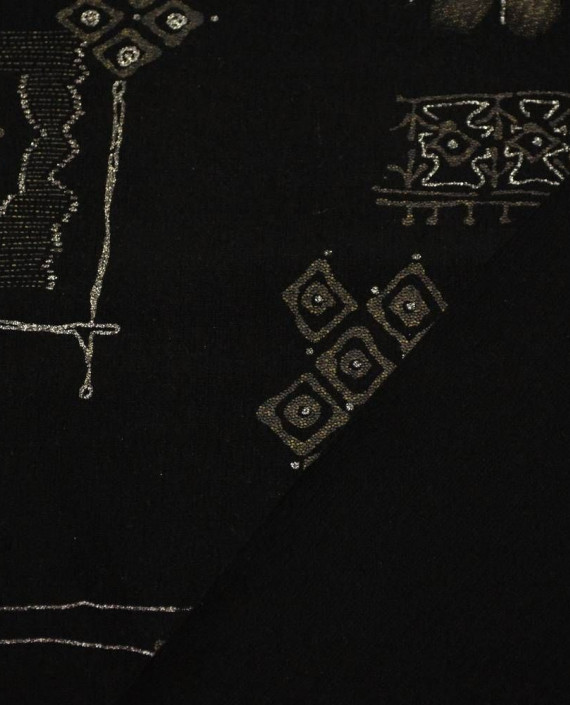 Ткань Трикотаж Хлопковый 1682 цвет черный абстрактный картинка 1
