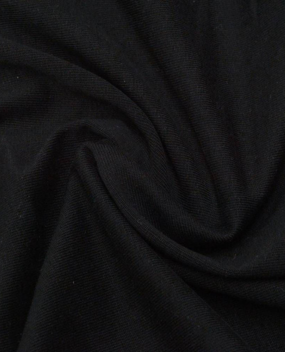 Ткань Трикотаж Хлопковый 1714 цвет черный картинка