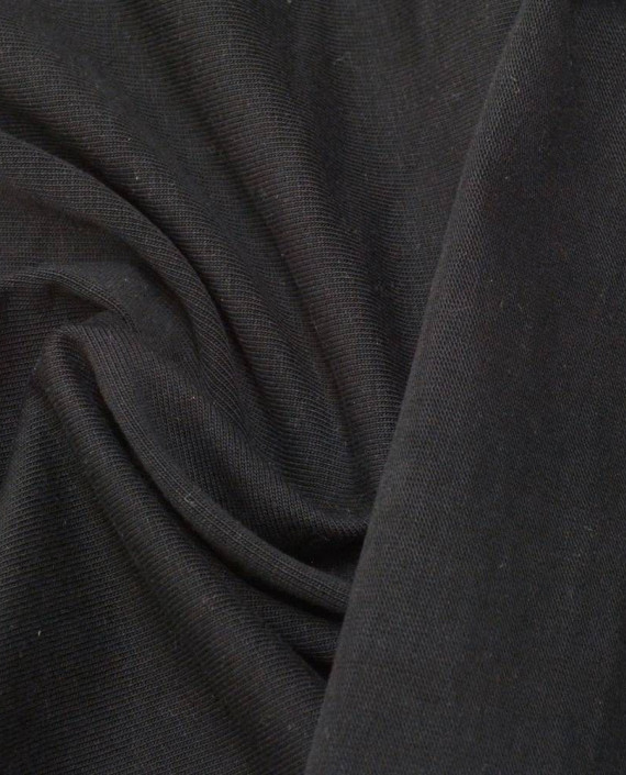Ткань Трикотаж Хлопковый 1714 цвет черный картинка 1