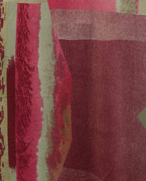 Ткань Трикотаж Хлопковый Купон 1728 цвет разноцветный геометрический картинка