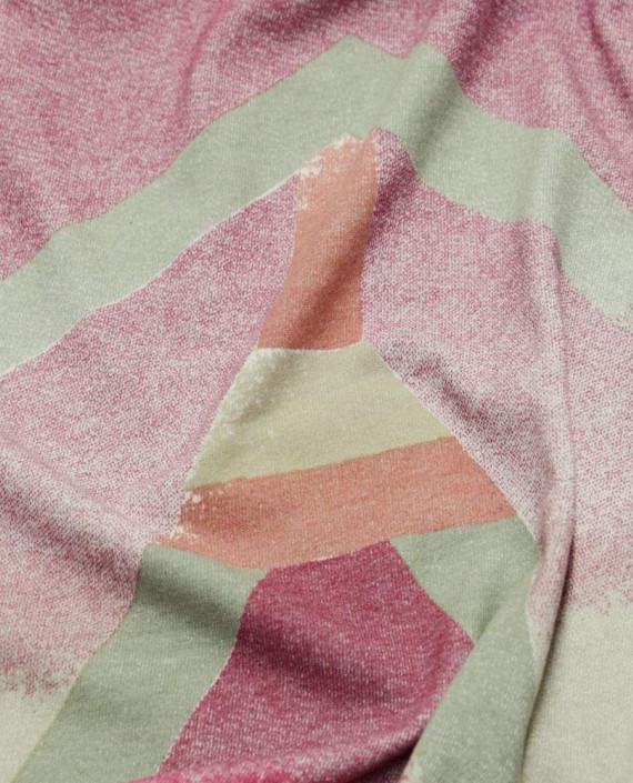 Ткань Трикотаж Хлопковый Купон 1728 цвет разноцветный геометрический картинка 3