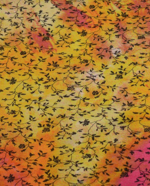 Ткань Трикотаж 1759 цвет разноцветный цветочный картинка