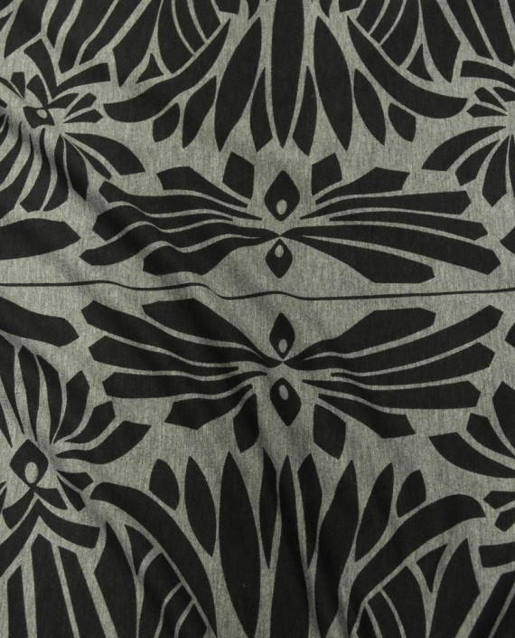 Ткань Трикотаж Принт Хлопковый 1914 цвет серый абстрактный картинка 2