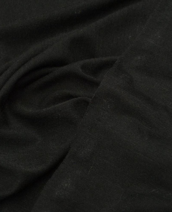 Ткань Трикотаж Полиэстер 1925 цвет черный картинка 2
