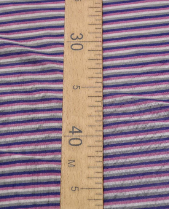 Ткань Трикотаж Принт Полиэстер 1943 цвет разноцветный в полоску картинка 2